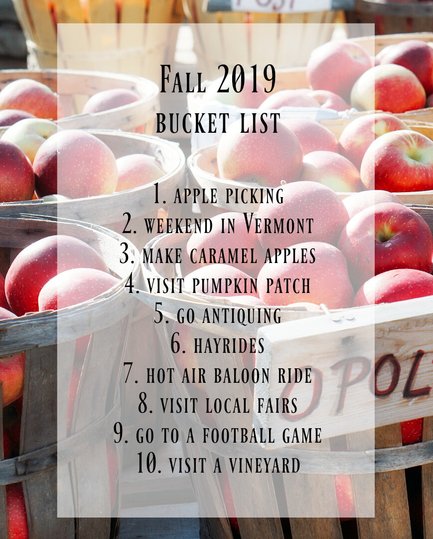 New England fall bucket list.