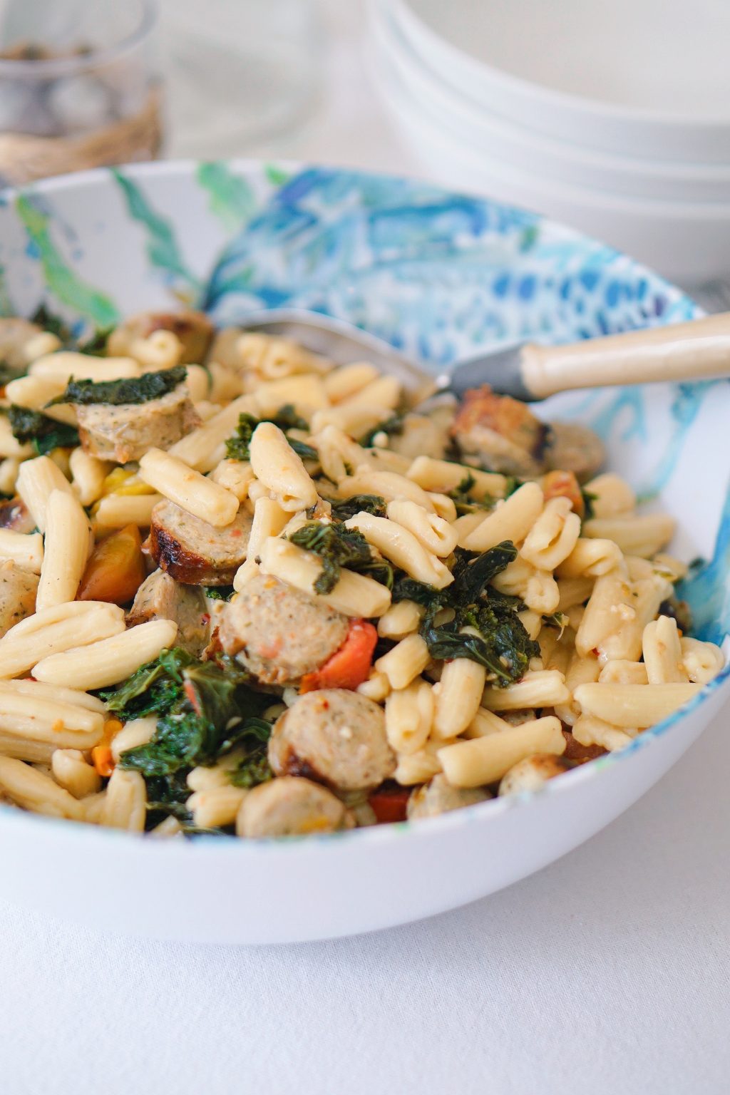 Cavatelli with al Fresco ‘Roasted Garlic’ Chicken Sausage Rosa Diana